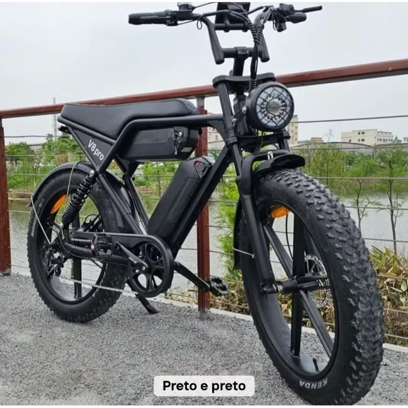 Bicicleta Elétrica Ouxi V8 Pro 1000W - Freio Duplo Disco Suspensão