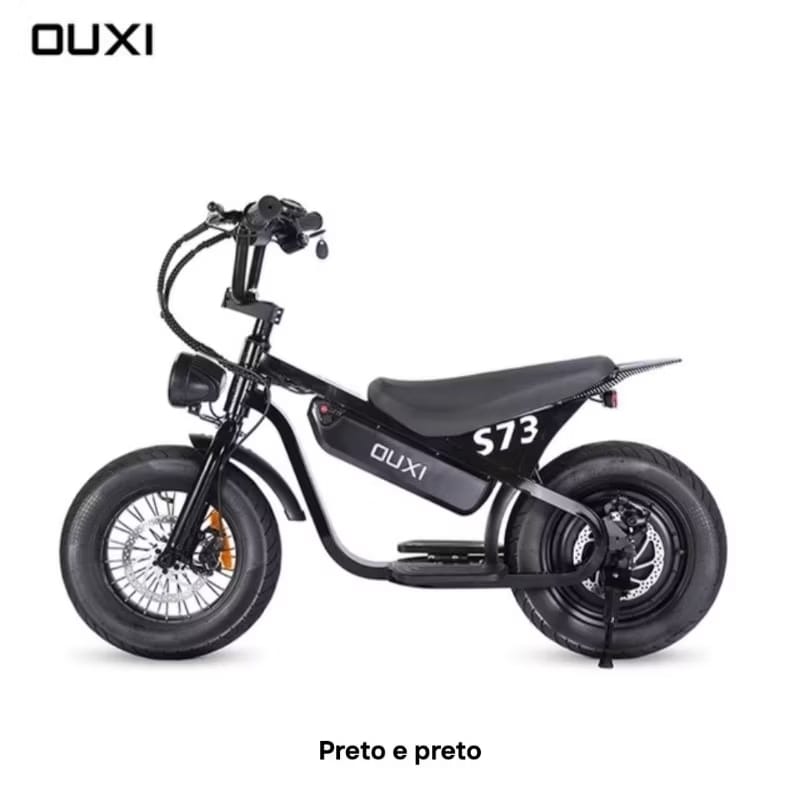 Mini Bike Elétrica Híbrida OUXI S73: Compacta, Estilosa e Eficiente